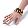 Non-Magnetic Synthetic Hematite Beads Stretch Bracelets BJEW-JB04172-4