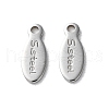 304 Stainless Steel Charms STAS-V007-03D-P-1