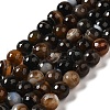 Natural Striped Agate/Banded Agate Beads Strands G-A246-8mm-11-1