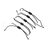5Pcs 5 Styles Natural Obsidian Braided Bead Bracelets BJEW-JB11681-01-5
