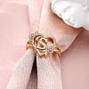 Heart with Flower Hollow Out Brass Finger Rings FS-WG99C3E-39-1
