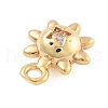 Brass Micro Pave Cubic Zirconia Pendants KK-D283-28G-2