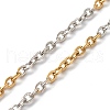 Two Tone 304 Stainless Steel Cable Chains Necklaces NJEW-JN03610-5