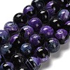 Dyed Natural Fire Crackle Agate Beads Strands G-G175-A03-01-2