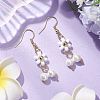 Shell Pearl Beads & Glass Seed Dangle Earrings EJEW-MZ00310-03-1