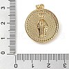 Brass Micro Pave Clear Cubic Zirconia Pendants KK-I712-55A-G-3