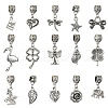 15Pcs 15 Styles Tibetan Style Alloy European Dangle Charms FIND-YW0005-57-1