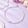 Glass & Plastic Imitation Pearl Round Graduated Beaded Necklaces NJEW-JN05206-1