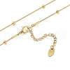 Flat Round 304 Stainless Steel with Natural Green Aventurine Pendant Necklaces for Women NJEW-G136-01G-3