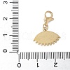 304 Stainless Steel Rhinestone Eye Pendant Decoration STAS-S165-33G-3