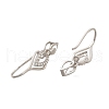 925 Sterling Silver Clear Cubic Zirconia Ice Pick Pinch Bails STER-R011-06P-2