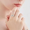 Mountain Zinc Alloy with Rhinestone Finger Rings for Women FS-WG7805C-02-3