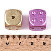 Spray Painted Opaque Acrylic Beads ACRP-T011-01-3