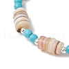 Natural Freshwater Shell Beaded Stretch Bracelets BJEW-JB11804-01-4
