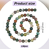 ANATTASOUL 2 Strands Round Natural Indian Agate Gemstone Beads Strands G-AN0001-03-2