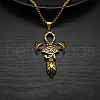 Egyptian Eye of Horus Ankh Cross 304 Stainless Steel Pendant Box Chain Necklaces for Men FS-WG917EC-02-2