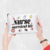 Nurse Printed PU Leather Makeup Bags AJEW-WH20027-002-4