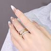 Stainless Steel Micro Pave Clear Cubic Zirconia Stackable Finger Rings WGD96BD-03-2