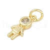 Rack Plating Brass Micro Pave Cubic Zirconia Pendants KK-H509-42G-3