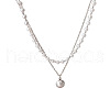 Alloy & Plastic Imitation Pearl Double Layer Necklaces WG1127D-02-2