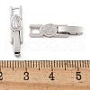 Rack Plating Brass Micro Pave Cubic Zirconia Watch Band Clasps KK-A234-016P-03-2