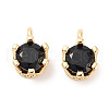 Brass Micro Pave Cubic Zirconia Charms KK-C051-39G-05-1