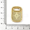 Brass Micro Pave Cubic Zirconia Pendants KK-M322-30G-3