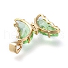 Brass Micro Pave Clear Cubic Zirconia Pendants ZIRC-P079-D01-10-2