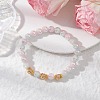 Electroplated Glass Stretch Bracelets BJEW-JB11965-1