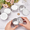 BENECREAT 40Pcs 5 Style Aluminium Hollow Candle Canister Lids AJEW-BC0003-62-3