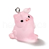 Translucent Resin Pendants RESI-E031-01P-03-1
