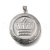 316 Stainless Steel Locket Pendants STAS-C123-04B-P-1