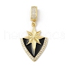 Brass Micro Pave Cubic Zirconia Pendants KK-U047-06G-1