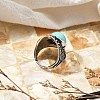 Synthetic Turquoise Adjustable Rings RJEW-I108-03AS-11-3