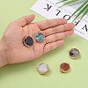 Plated Natural Druzy Agate Links connectors G-R275-05-5
