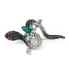 Snake Alloy Rhinestone Brooches for Backpack Clothes JEWB-Z040-01A-AS-1
