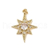 Brass Micro Pave Cubic Zirconia Pendants KK-R230-05G-1