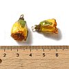 Preserved Rose with Golden Alloy Pendants FIND-M010-01C-3