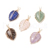 Natural Mixed Stone Pendants PALLOY-JF01789-1