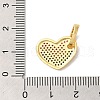 Rack Plating Brass Micro Pave Cubic Zirconia Pendants KK-K377-75G-3