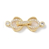 Rack Plating Brass Micro Pave Clear Cubic Zirconia Fold Over Clasps KK-NH0002-03F-G-1