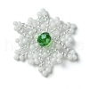 Christmas Seed Beads Beaded Charms PALLOY-MZ00297-01-1