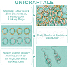 Unicraftale 60Pcs 2 Colors 304 Stainless Steel Quick Link Connectors FIND-UN0003-83-5