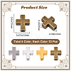 SOFPLATE 40Pcs 4 Colors Tibetan Style Alloy Beads TIBEB-SP0001-11-2