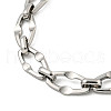 304 Stainless Steel Dapped Chains Bracelets for Men & Women BJEW-D042-05P-2