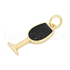 Brass Enamel Pendants KK-U062-02B-04-2