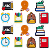 SUNNYCLUE 14Pcs 7 Styles Teachers' Day Food Grade Eco-Friendly Silicone Focal Beads SIL-SC0001-75-1