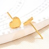 304 Stainless Steel Stud Earrings X-EJEW-P262-01G-1