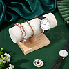 T-Shaped Bar Velvet Bracelet Display Stands with Wooden Base AJEW-WH0471-127B-4