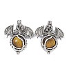Natural Tiger Eye Pendants G-P491-02AS-04-1